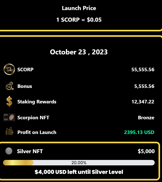 Balance na investering scorpion casino