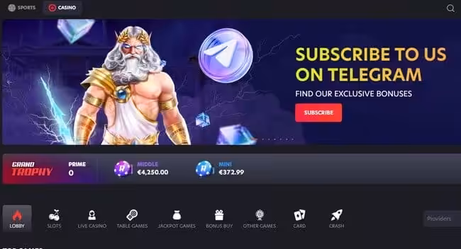 voorpagina van 1red cryptocasino