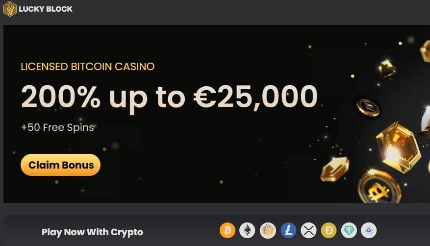 homepage van luckyblock casino